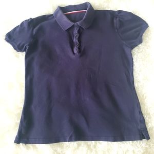 Girls Navy Blue Polo